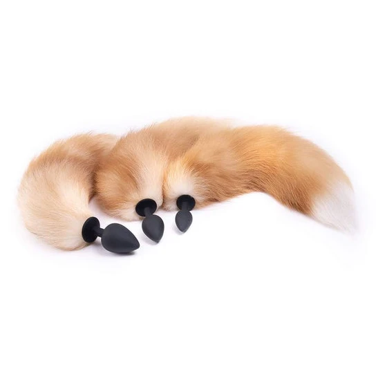 Orange Silicone Fox Tail Plug 16