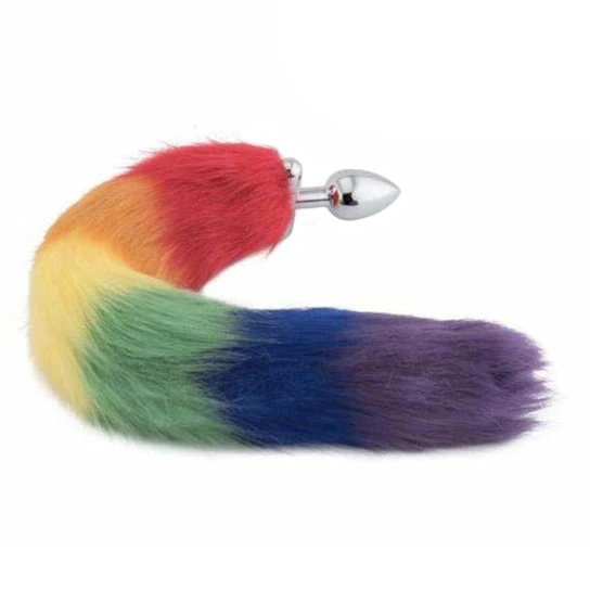 PartnerFriendly 5539 Rainbow Fox Shapeable Metal Tail, 18"