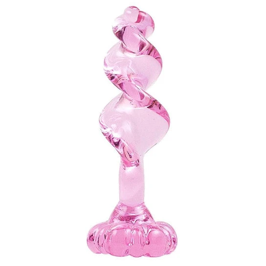 PerfectFit 446 Pink Flower Anal Spiral Glass Toy