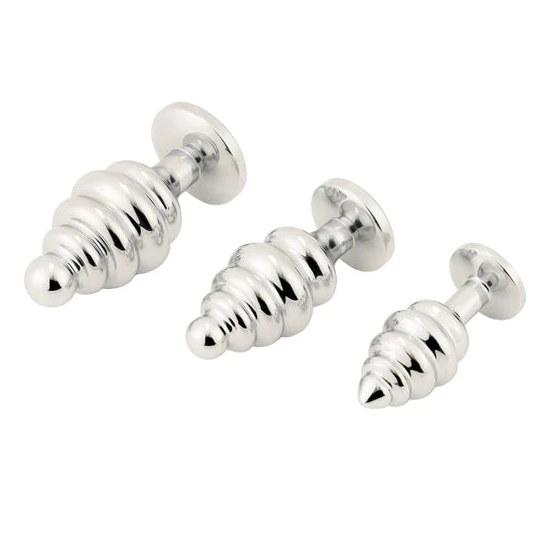 PerfectFit 9427 Pink Ribbed Jeweled Anal Training Set (3 Piece)