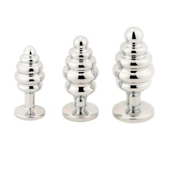PerfectFit 9427 Pink Ribbed Jeweled Anal Training Set (3 Piece)