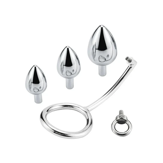 PerformanceBoost 1103 Stainless Steel Anal Hook with Cock Ring Set