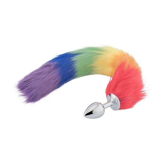 PerformanceBoost 9946 Rainbow Fox Tail Metal Plug 18