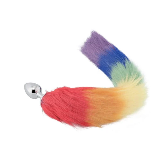 PerformanceBoost 9946 Rainbow Fox Tail Metal Plug 18