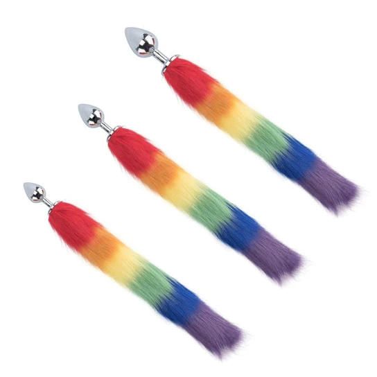 PerformanceBoost 9946 Rainbow Fox Tail Metal Plug 18