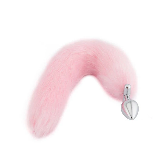 Pink Fox Shapeable Metal Tail, 16