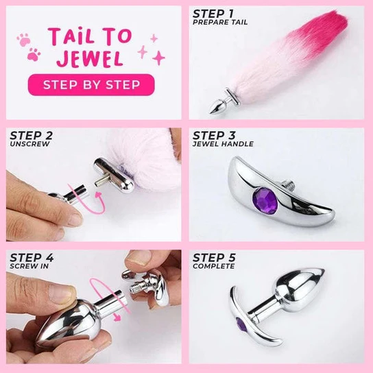 Pink Fox Shapeable Metal Tail, 16