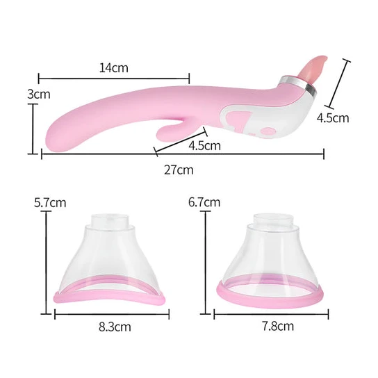 Pink Tongue Anal Vibrator GreatBenefit 7376
