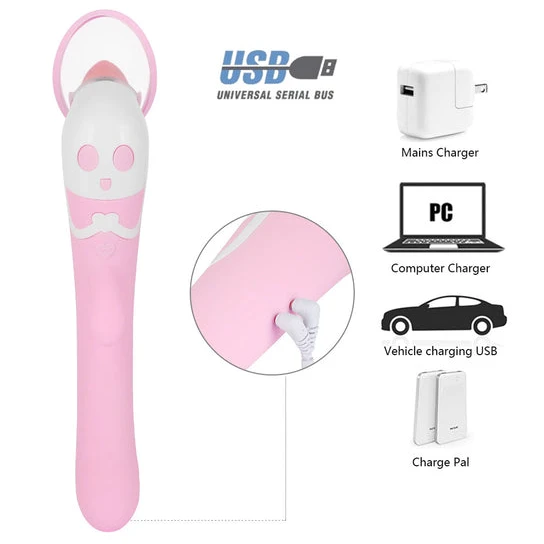 Pink Tongue Anal Vibrator GreatBenefit 7376