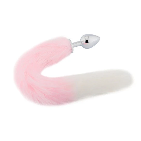 Pink with White Fox Metal Tail, 18" SleekDesign 4874