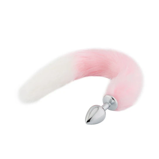 Pink with White Fox Metal Tail, 18