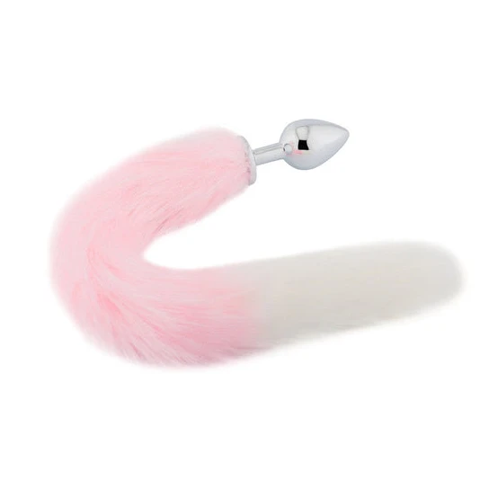 Pink with White Fox Metal Tail, 18" TravelFriendly 1732