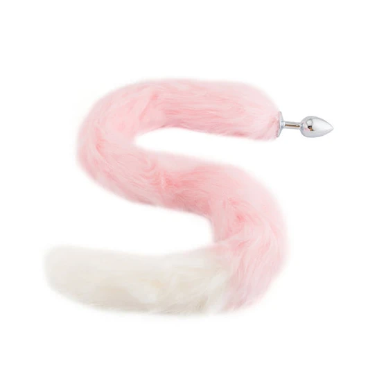 Pink with White Fox Metal Tail, 32