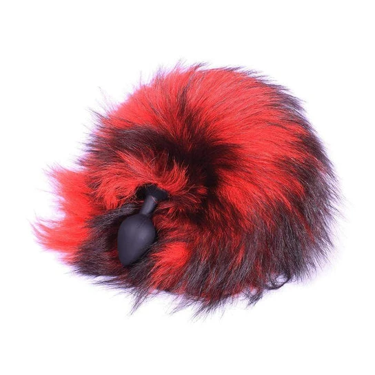 Pleasurable 2092 Red Silicone Wolf Tail Plug 16