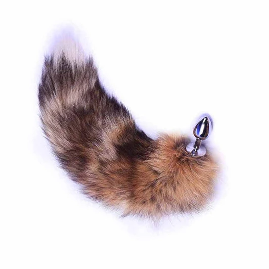 Pleasurable 7439 Brown Metal Anal Fox Tail 16