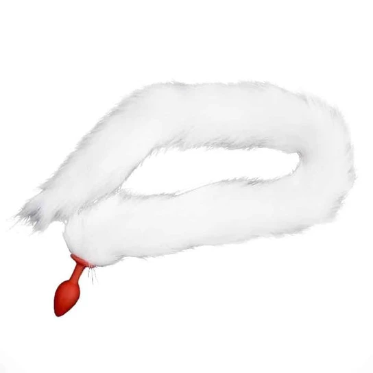 Premium 1873 33" White Cat Tail Silicone Plug