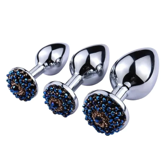 Premium 3400 Rhinestone Stretching Anal Training Set (3 Piece)