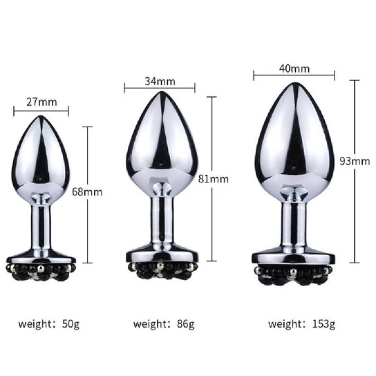 Premium 3400 Rhinestone Stretching Anal Training Set (3 Piece)