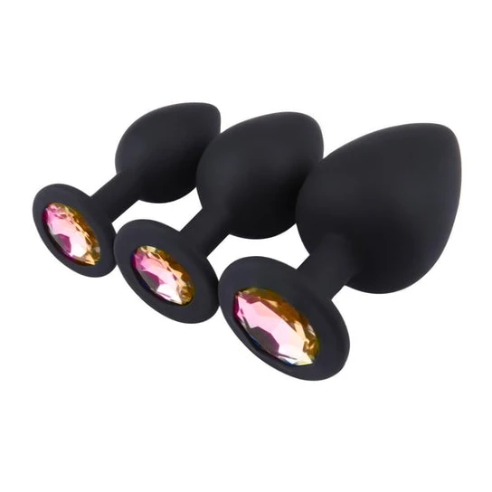 Premium 5879 Dazzling Silicone Anal Prep Set (3 Piece)