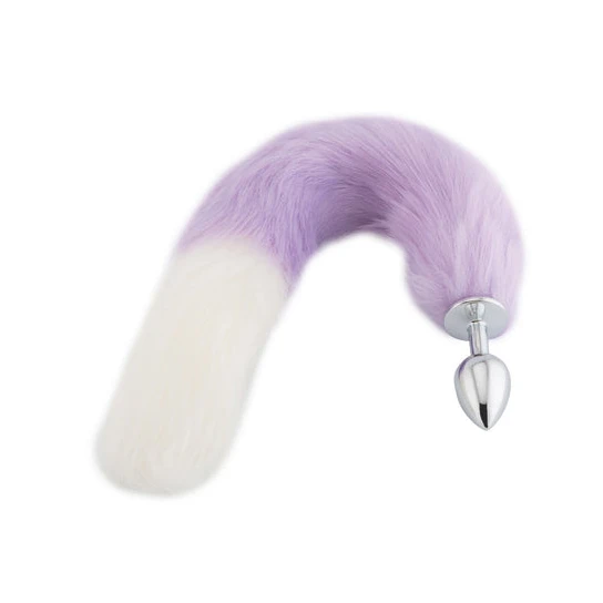 Purple with White Fox Metal Tail, 18