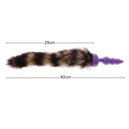 ReadyForPlay 3488 Silicone Raccoon Tail, 12