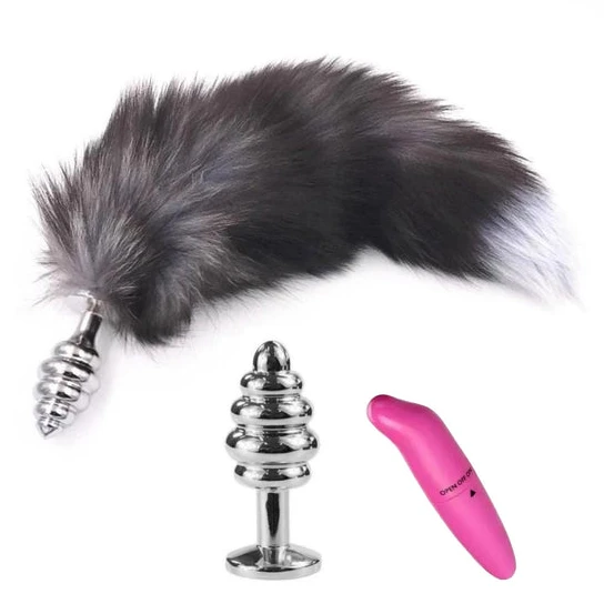 ReadyForPlay 7290 Dark Fox Tail With Vibrator 15"