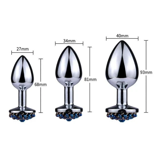 Rhinestone Stretching Anal Training Set (3 Piece) Elegant 7243
