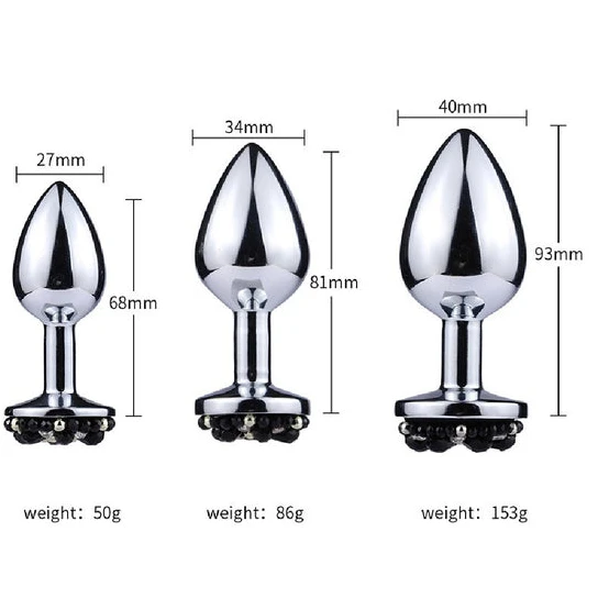 Rhinestone Stretching Anal Training Set (3 Piece) Elegant 7243