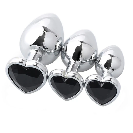 Sensual 1145 Pretty Princess's Black Heart Set (3 Piece)