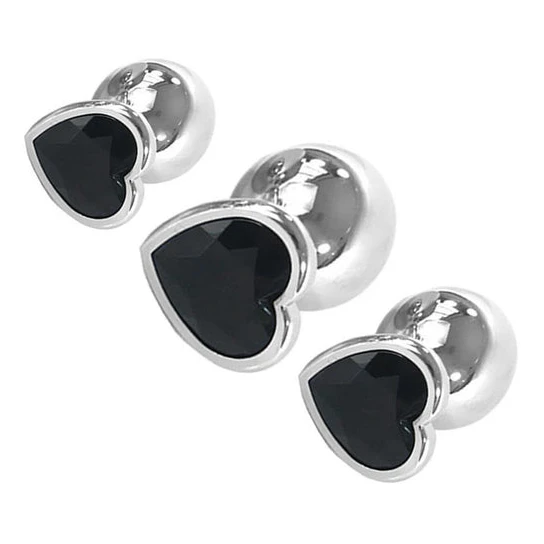 Sensual 1145 Pretty Princess's Black Heart Set (3 Piece)