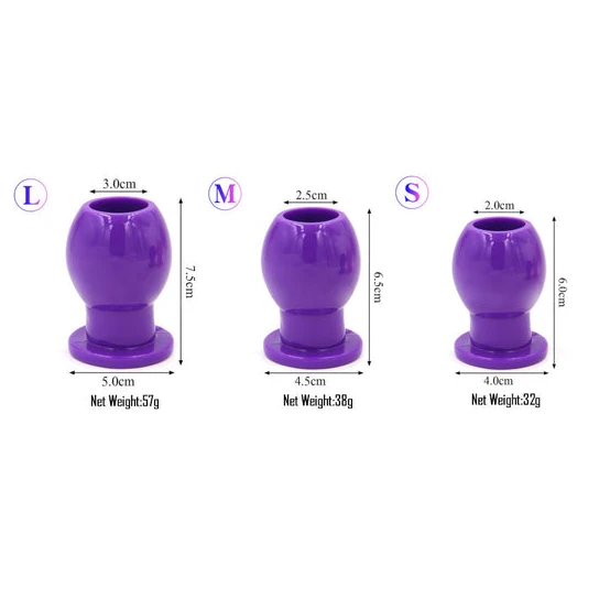 Sensual 1584 Hollow Silicone Anal Dilator Plug