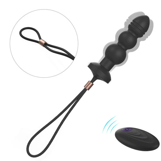 Sensual 911 Silicone Vibrating Anal Beaded Plug