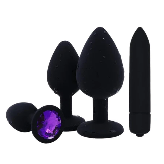 Silicone Amethyst Anal Kit (3 Piece) AllNight 1132
