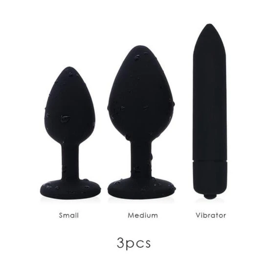 Silicone Amethyst Anal Kit (3 Piece) AllNight 1132