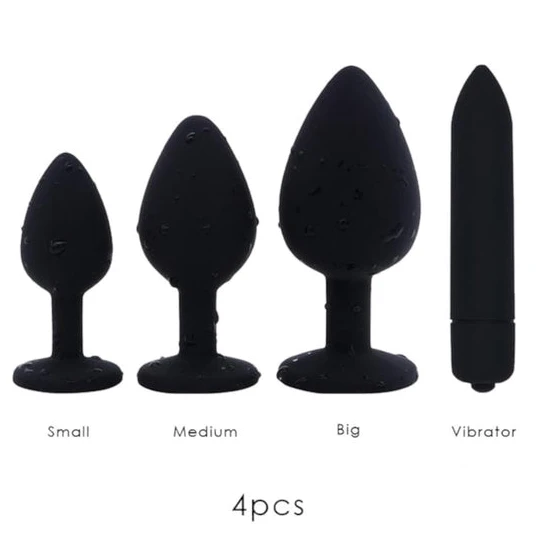 Silicone Amethyst Anal Kit (3 Piece) AllNight 1132