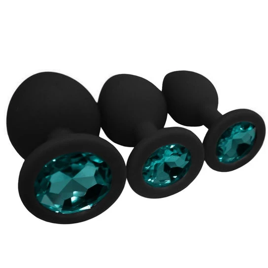 Silicone Jeweled Plug Starter Set (3 Piece) CustomerFavorite 134