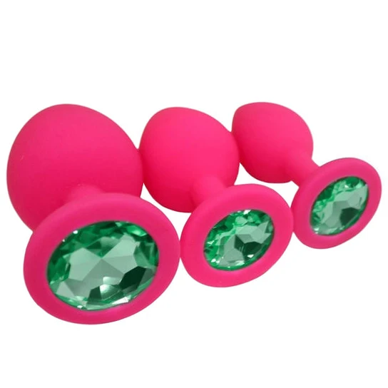 Silicone Jeweled Plug Starter Set (3 Piece) CustomerFavorite 134