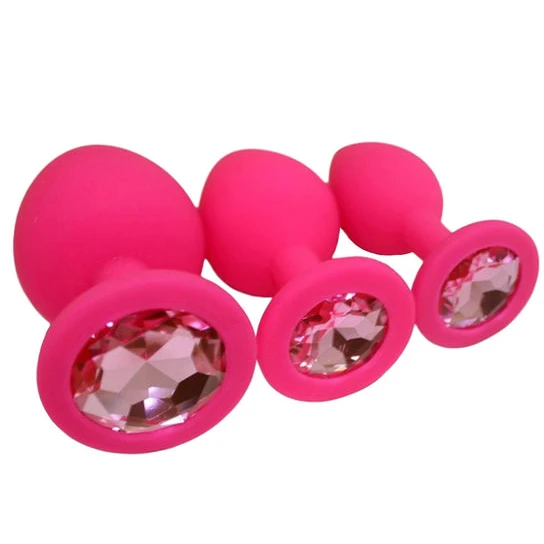 Silicone Jeweled Plug Starter Set (3 Piece) CustomerFavorite 134