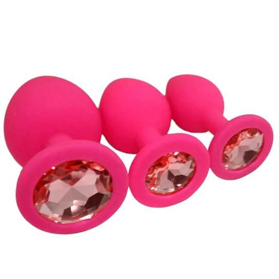 Silicone Jeweled Plug Starter Set (3 Piece) CustomerFavorite 134