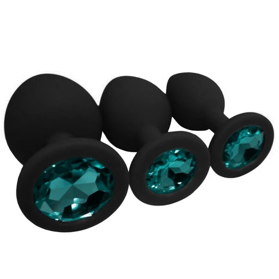 Silicone Jeweled Plug Starter Set (3 Piece) Pleasurable 2511