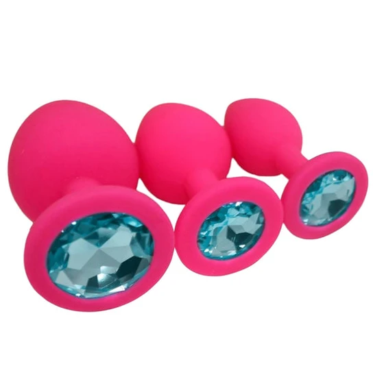 Silicone Jeweled Plug Starter Set (3 Piece) Pleasurable 2511