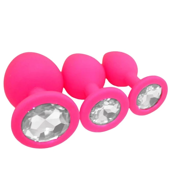 Silicone Jeweled Plug Starter Set (3 Piece) Pleasurable 2511
