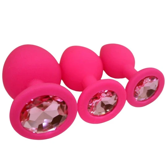 Silicone Jeweled Plug Starter Set (3 Piece) Pleasurable 2511