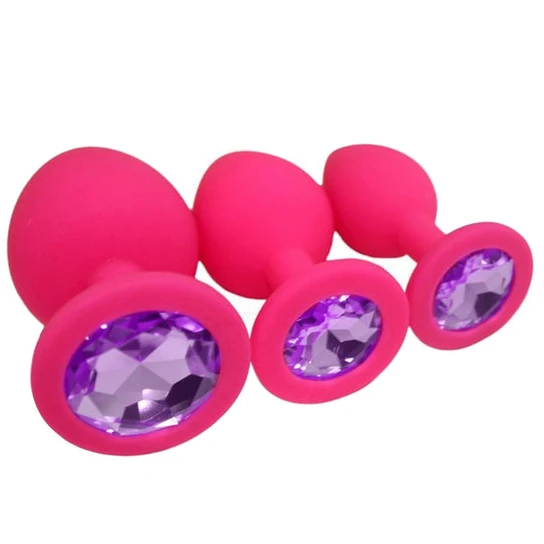 Silicone Jeweled Plug Starter Set (3 Piece) Pleasurable 2511