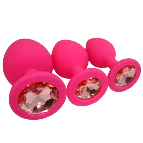 Silicone Jeweled Plug Starter Set (3 Piece) Pleasurable 2511