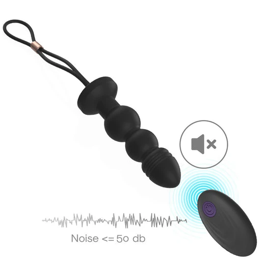 Silicone Vibrating Anal Beaded Plug CustomerFavorite 1013