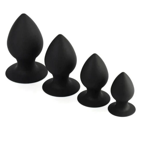 Sleek Black Silicone Anal Toy Plug Pleasurable 307