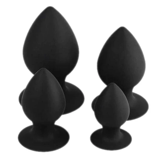 Sleek Black Silicone Anal Toy Plug Pleasurable 307