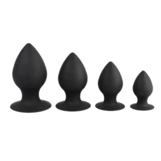 Sleek Black Silicone Anal Toy Plug Pleasurable 307