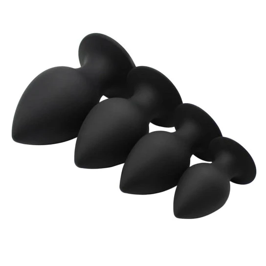 Sleek Black Silicone Anal Toy Plug Pleasurable 307
